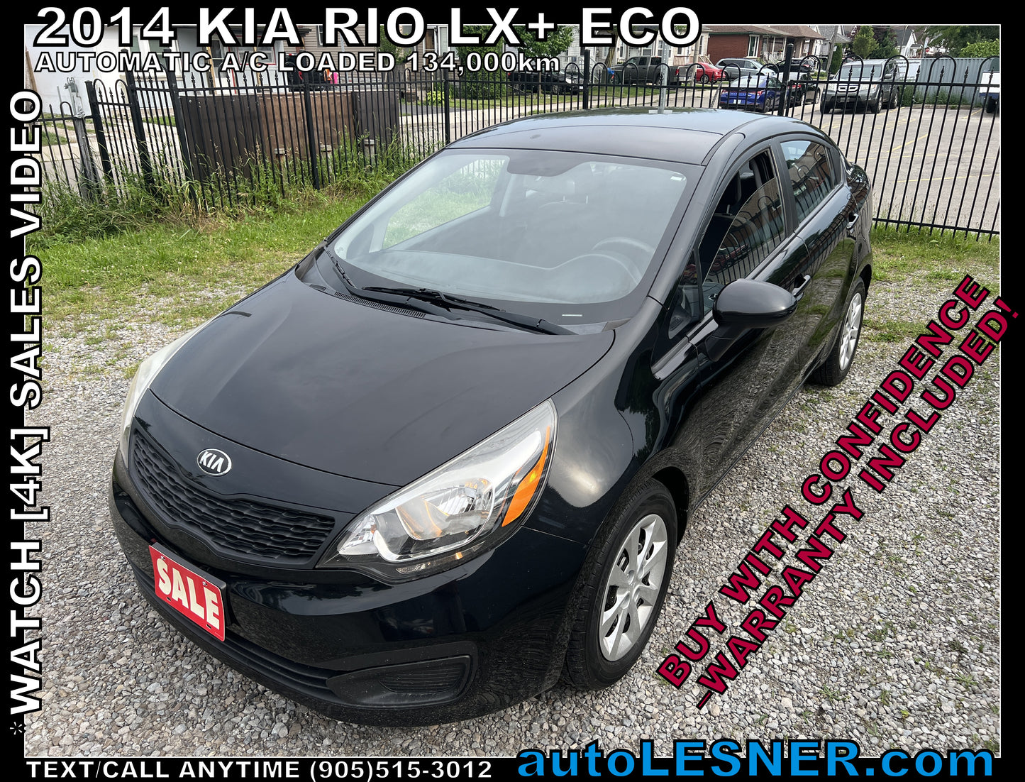 2014 KIA RIO LX+ ECO -Automatic A/C Loaded 134,KM -Warranty!